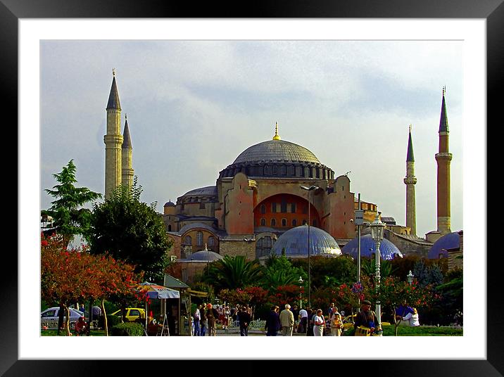 Hagia Sophia Framed Mounted Print by Tom Gomez