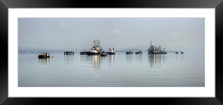 Hound Point Oil Terminal Framed Mounted Print by Tom Gomez