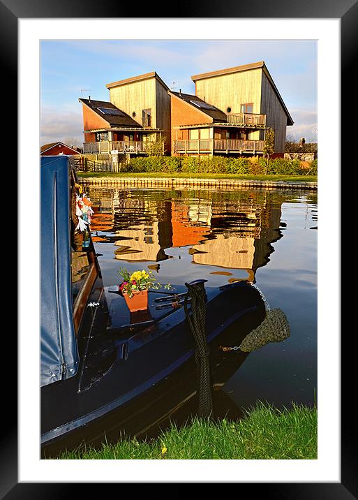 Canal side reflections Framed Mounted Print by Gary Kenyon