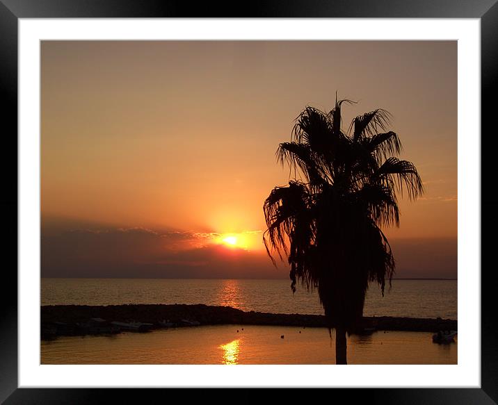 Sunset in Side,Turkey Framed Mounted Print by mike radcliffe