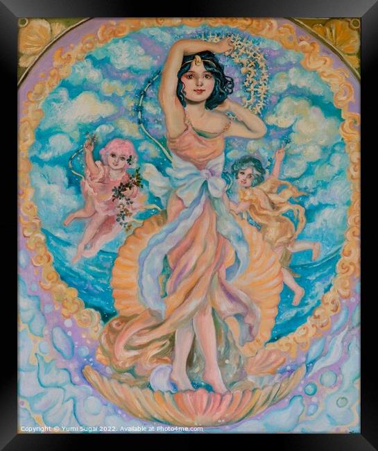 Yumi Sugai angel, Pearl shell angel.Aina. Framed Print by Yumi Sugai