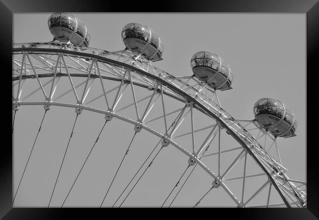 Pods on London Eye Framed Print by Lise Baker