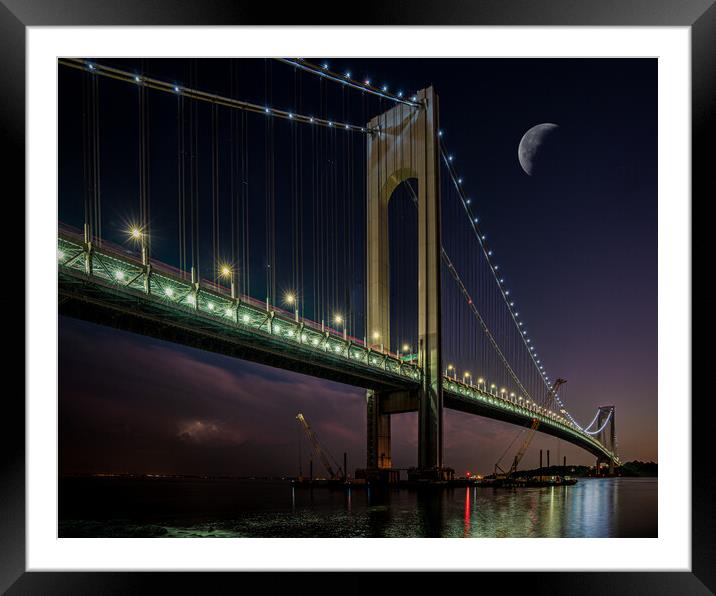 Verrazano Nights Framed Mounted Print by Chris Lord