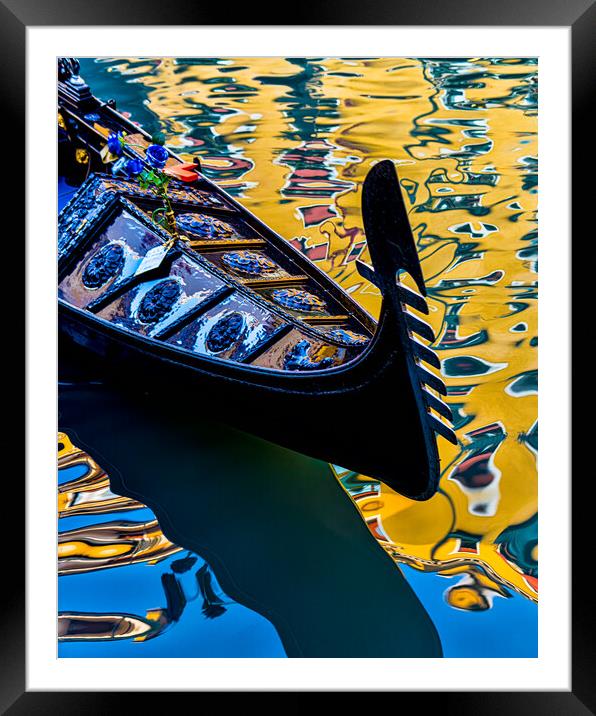 Gondola Reflections Framed Mounted Print by Chris Lord