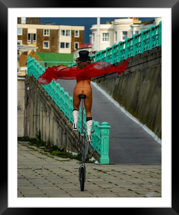Morning Exercise in Never Normal Brighton Framed Mounted Print by Chris Lord
