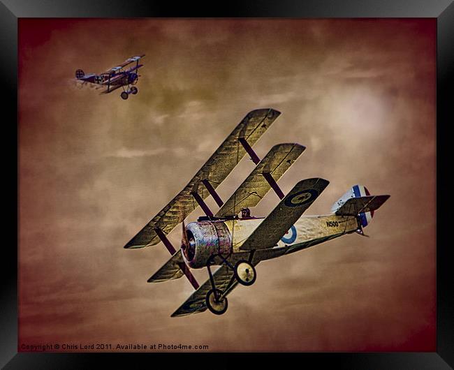 DOGFIGHT 1918 Framed Print by Chris Lord