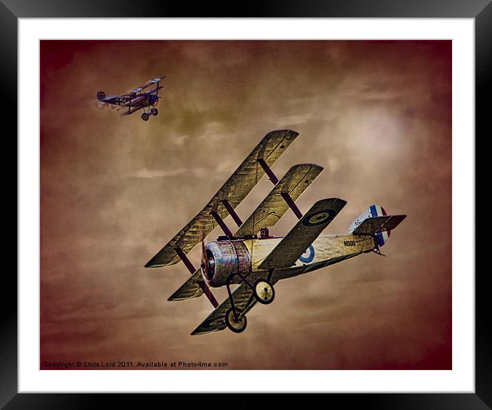 DOGFIGHT 1918 Framed Mounted Print by Chris Lord