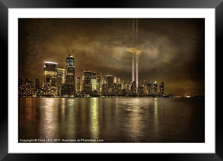 Downtown Drama Framed Mounted Print by Chris Lord
