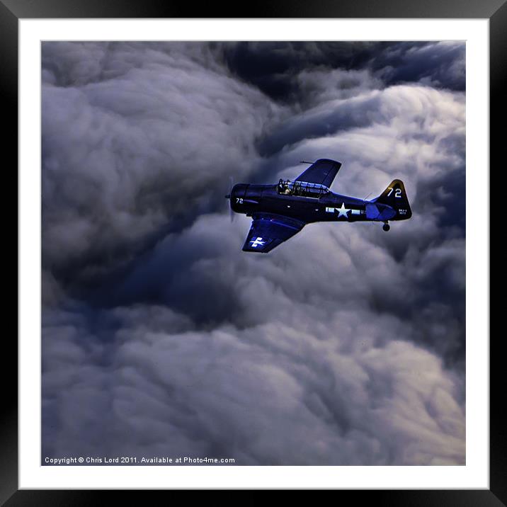 North American Aviation T-6 Texan Framed Mounted Print by Chris Lord