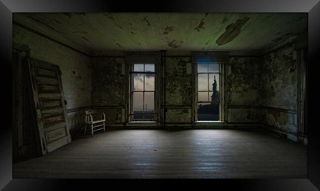 Ellis Island Empty Dreams Framed Print by Chris Lord