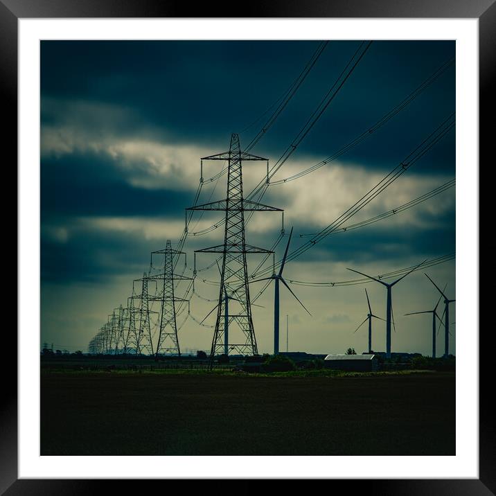 Lines Of Power Framed Mounted Print by Chris Lord