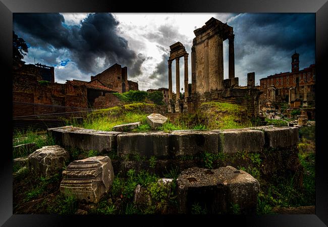 It Rained On The Way To The Forum Framed Print by Chris Lord