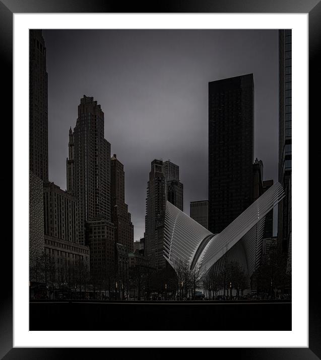 The Oculus On A Rainy Day Framed Mounted Print by Chris Lord