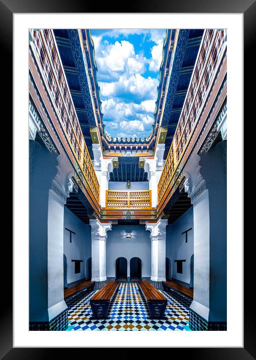 Ben Youssef Madrasa Interior Framed Mounted Print by Chris Lord