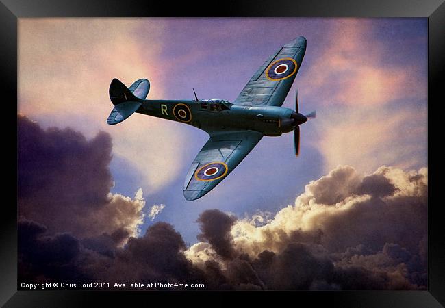 Spitfire Framed Print by Chris Lord