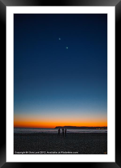 Twilight At Coronado Beach Framed Mounted Print by Chris Lord