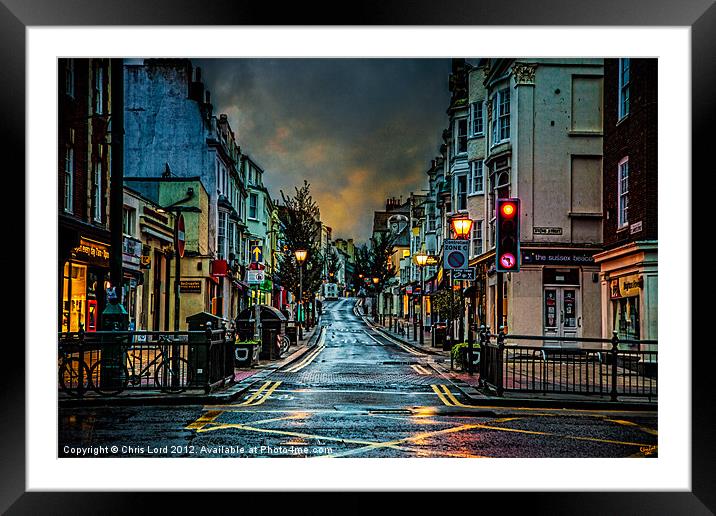 Wet Morning in Kemp Town Framed Mounted Print by Chris Lord