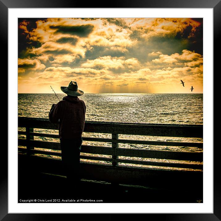Fishin' Framed Mounted Print by Chris Lord