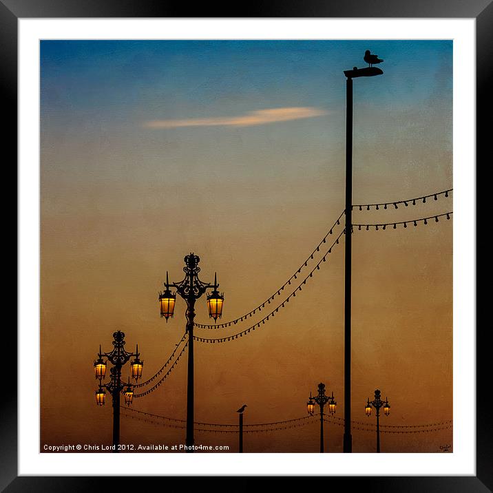 Seafront Lights, Brighton Framed Mounted Print by Chris Lord