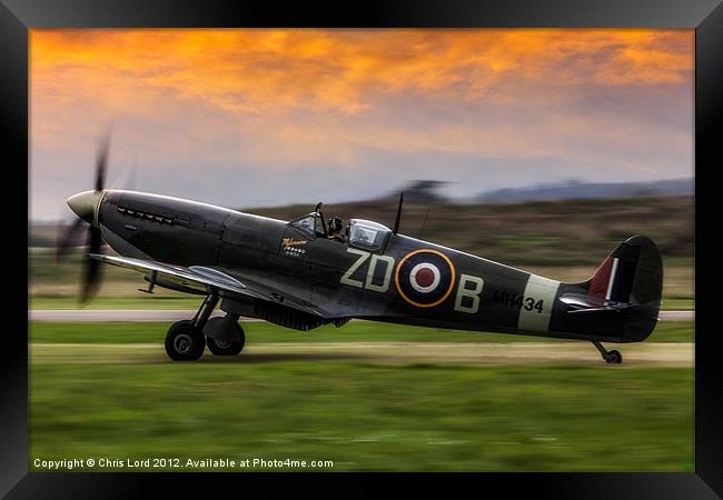 Spitfire MH434 Framed Print by Chris Lord