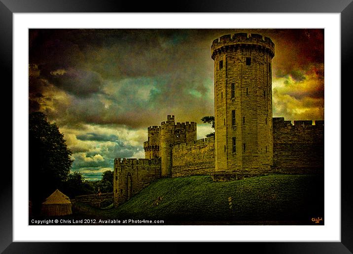 Storm Over Warwick Castle Framed Mounted Print by Chris Lord