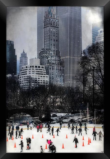 Skating In Gotham Framed Print by Chris Lord
