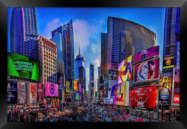 Times Square Framed Print by Chris Lord