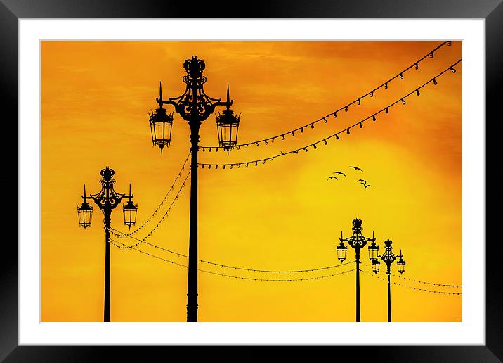 Brighton Seafront Sunset Framed Mounted Print by Chris Lord
