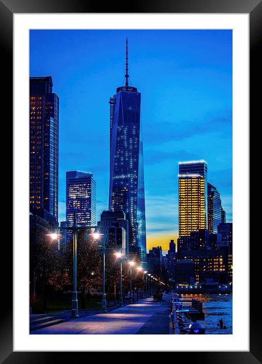 A Stroll In Hudson River Park Framed Mounted Print by Chris Lord