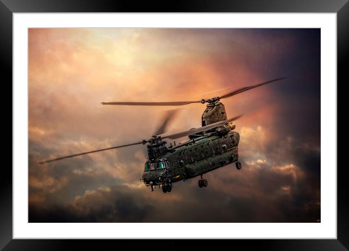 Boeing CH-47 Chinook Framed Mounted Print by Chris Lord