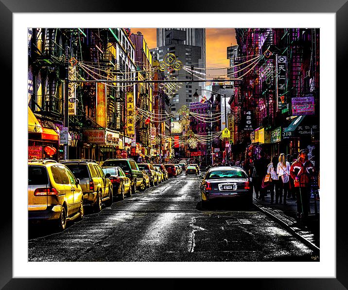 Chinatown Sunset Framed Mounted Print by Chris Lord
