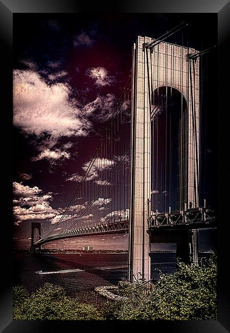 The Verrazano Bridge Framed Print by Chris Lord