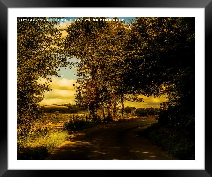  On The Road To Litlington Framed Mounted Print by Chris Lord