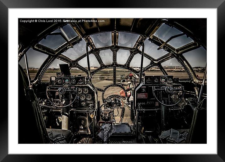 B-29 Superfortress "Fifi" - The Cockpit Framed Mounted Print by Chris Lord