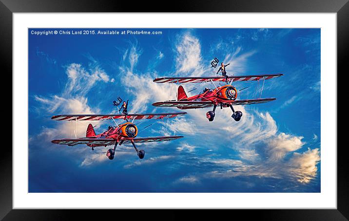  The Barnstorming Girls Wave Farewell Framed Mounted Print by Chris Lord
