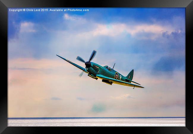  Reconnaissance Spitfire Framed Print by Chris Lord