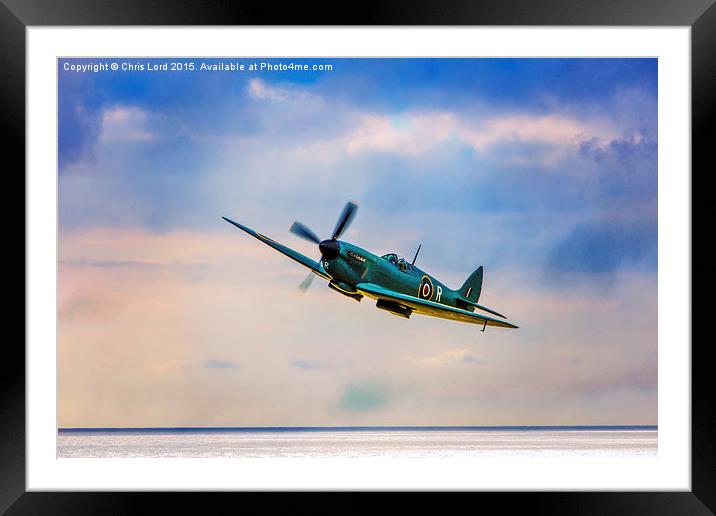  Reconnaissance Spitfire Framed Mounted Print by Chris Lord
