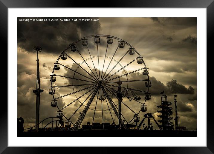 Cloudy Day At The Steam Fair Framed Mounted Print by Chris Lord