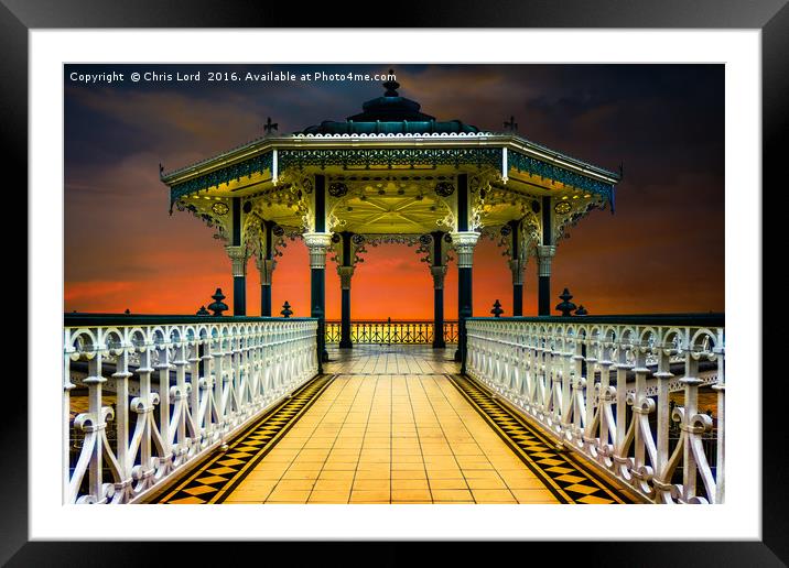 The Brighton Seafront Bandstand  Framed Mounted Print by Chris Lord