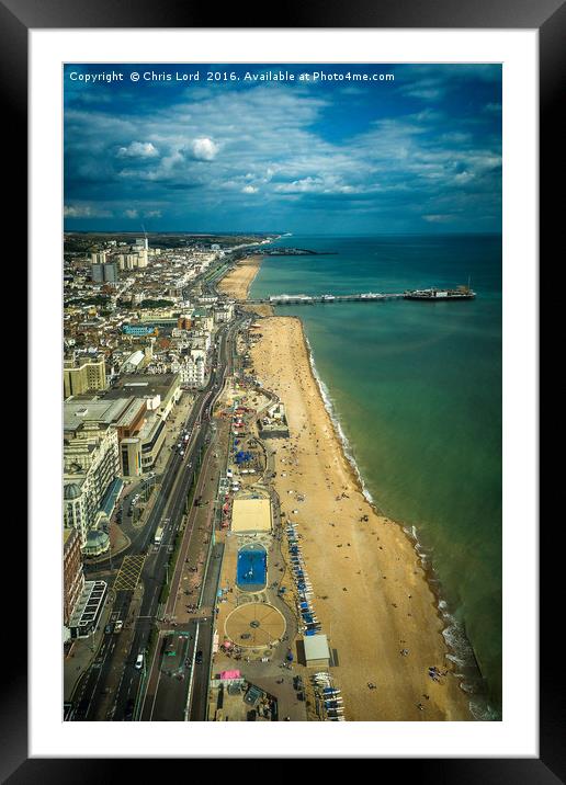 Brighton, A View From The High Tower Framed Mounted Print by Chris Lord