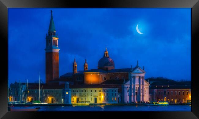 The Church of San Giorgio Maggiore In Venice Framed Print by Chris Lord