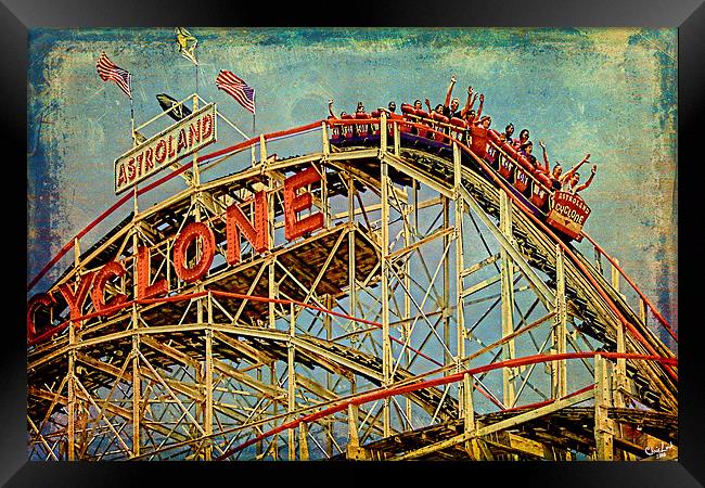 Riding the Cyclone Framed Print by Chris Lord