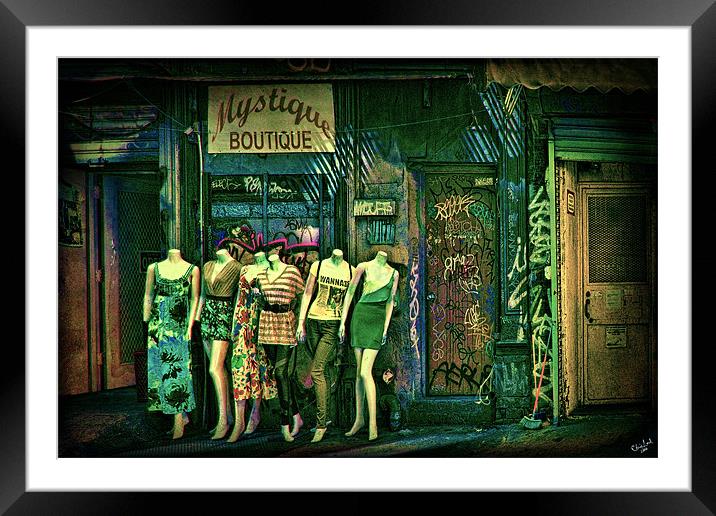 Mystique Boutique Framed Mounted Print by Chris Lord
