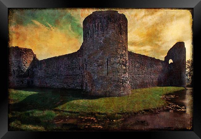 Pevensey Castle Framed Print by Chris Lord