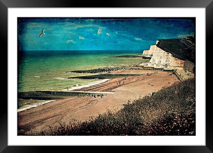 Welcome to Saltdean Framed Mounted Print by Chris Lord