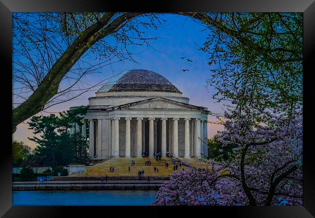 The Jefferson Memorial In Spring Framed Print by Chris Lord