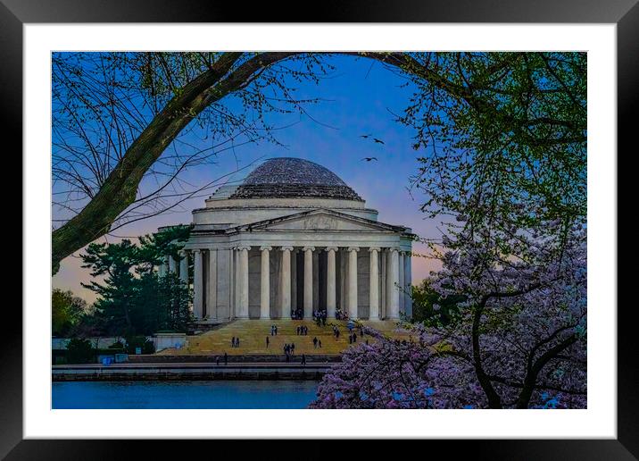 The Jefferson Memorial In Spring Framed Mounted Print by Chris Lord