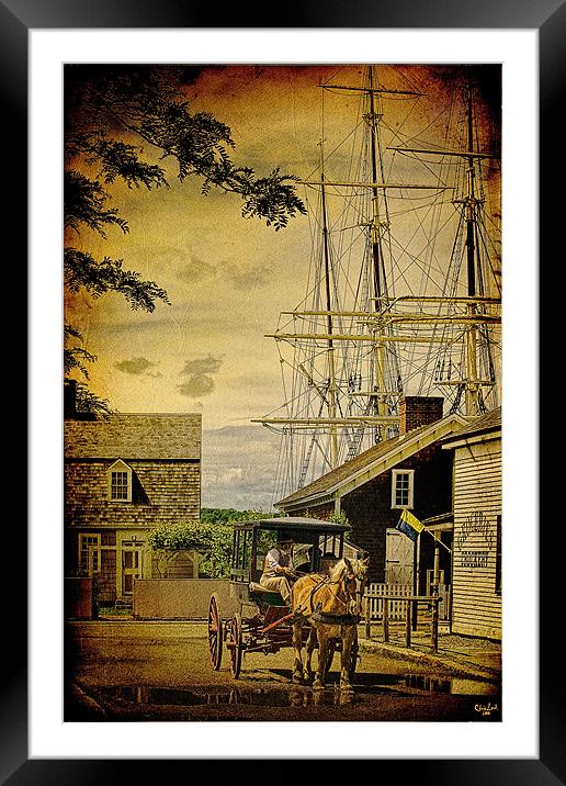 An Evening In Mystic Seaport Framed Mounted Print by Chris Lord