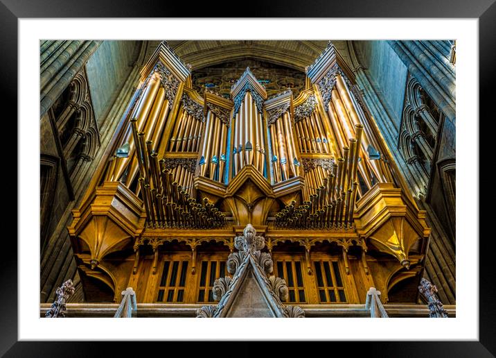 The Pipe Organ At Lancing College Framed Mounted Print by Chris Lord