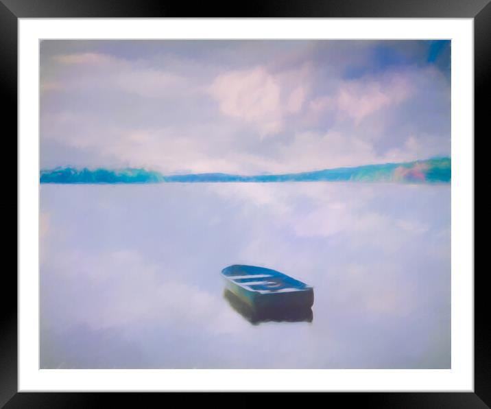 Misty Morning On The Lake Framed Mounted Print by Chris Lord
